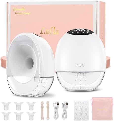 Lulia Breast Pump Hands Free, Upgraded Wearable Breast Pump